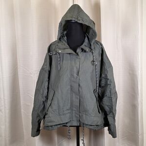 FLX Olive Green Hooded Utility Jacket Size M